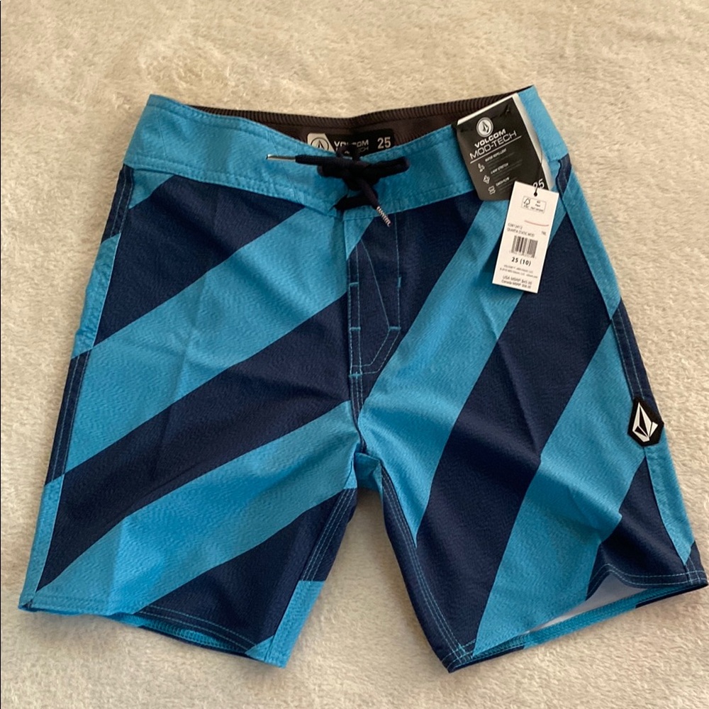 Volcom Blue and Black Board Shorts